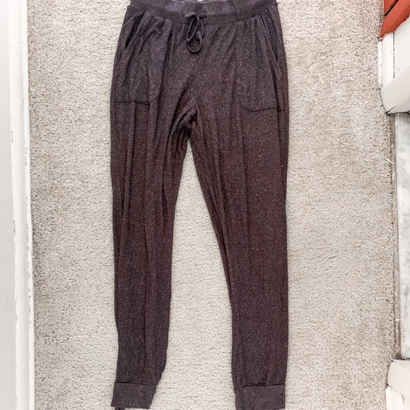 Hippie Rose Soft Grey Speckled Sweatpant Joggers - Picture 2 of 3